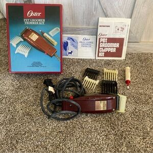Vintage Oster Model 123-02 Pet Groomer Grooming Trimmer Kit Hair Clippers